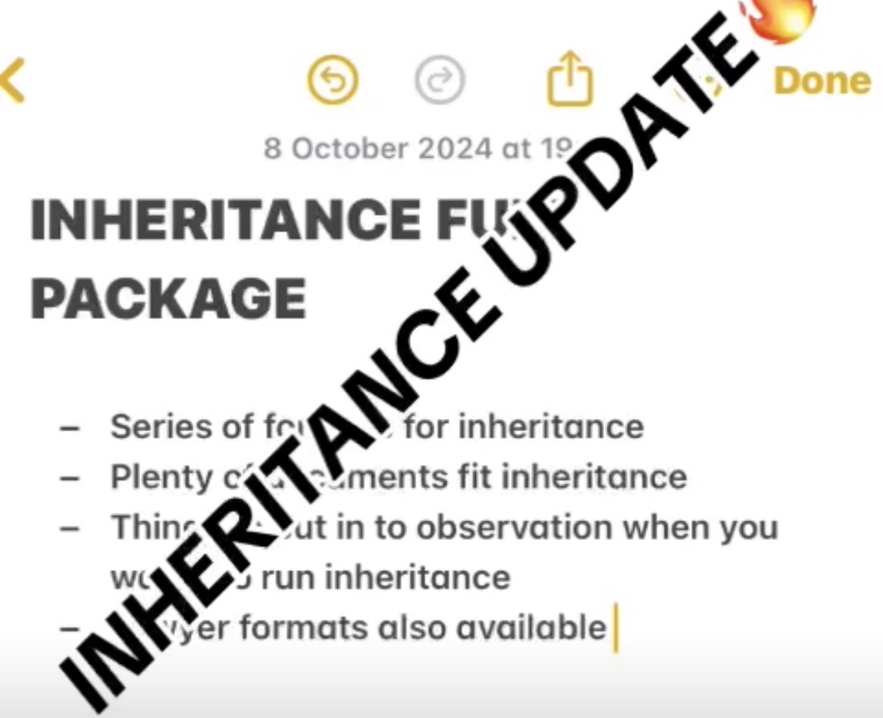 INHERITANCE UPDATE🔥